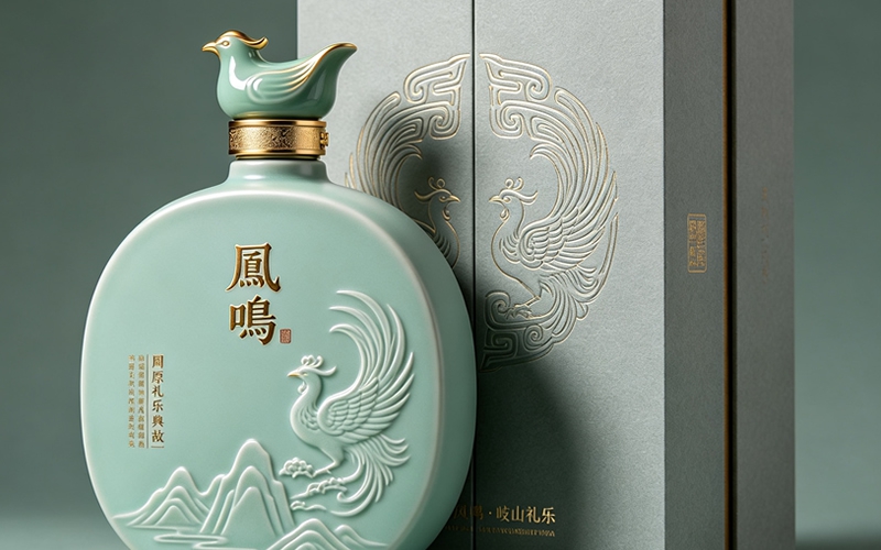 凤鸣酒文化系列包装案例（1:1标准成品效果图，完整方案）